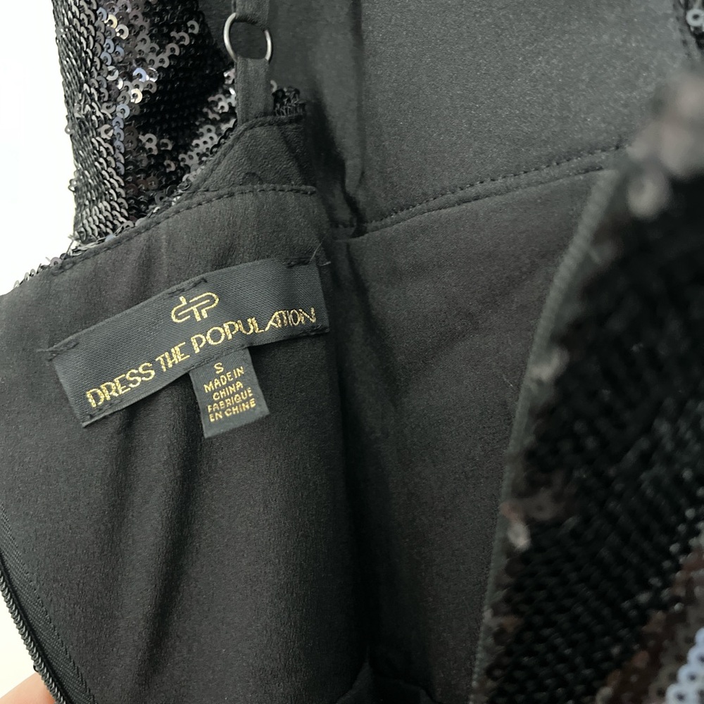 Dress the Population Black Sequin Midi Dress - Picture 7 of 7